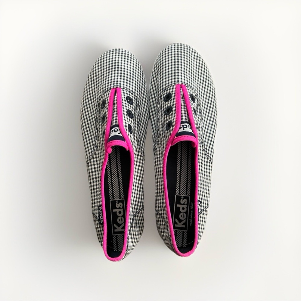 Keds Blue and Pink Checkered Sneakers